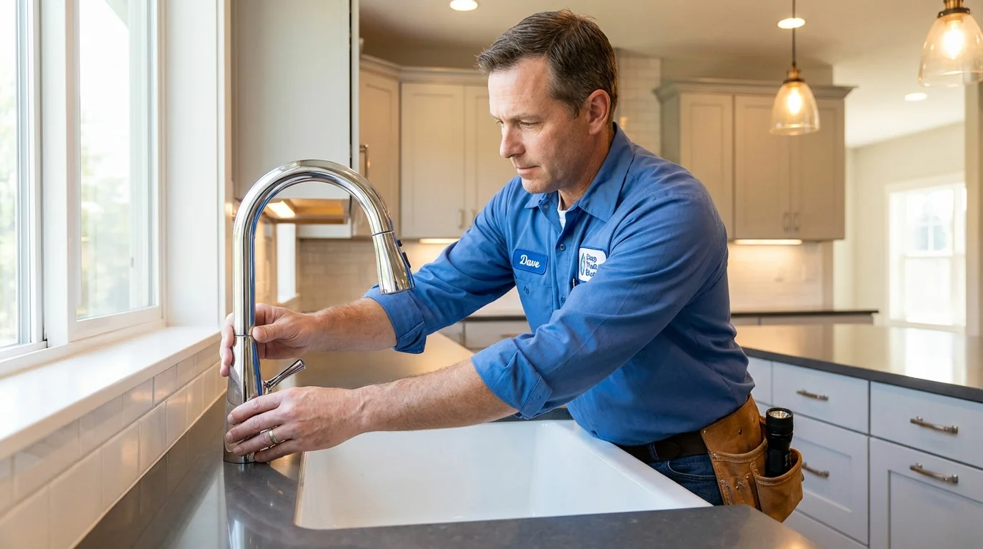 Kitchen faucet installation by Johns Plumbing LLC in Durand