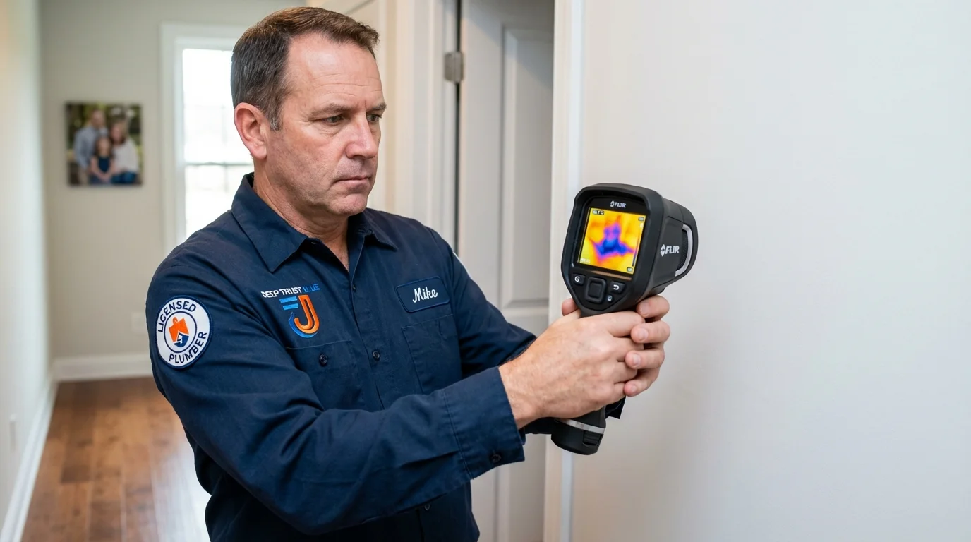 Thermal imaging leak detection by Johns Plumbing LLC in Durand